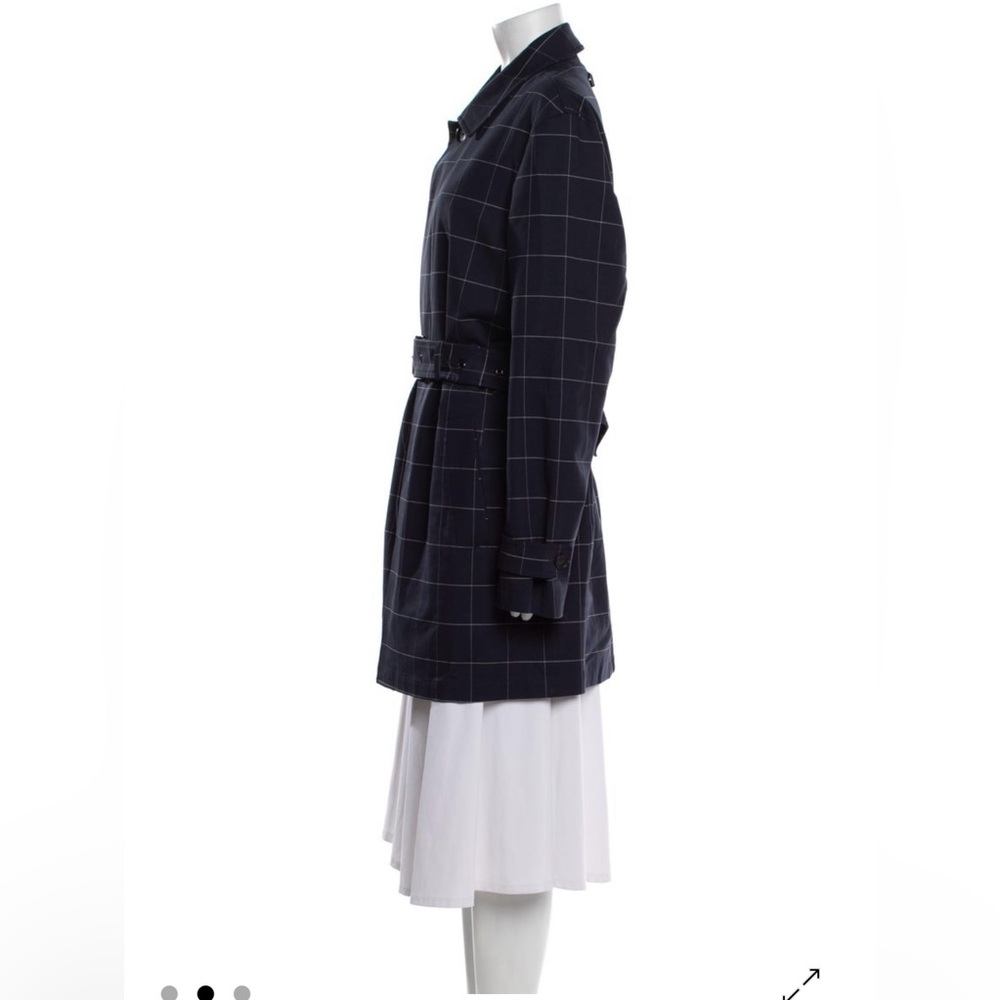 Navy Checkered Coat with Belt by Michael Kors,
Length: 36.75" - Picture 4 of 4